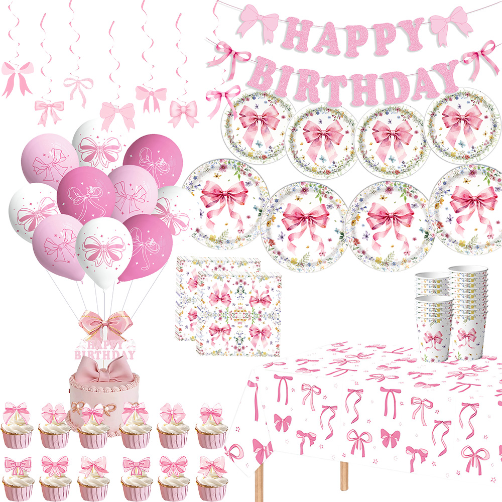 Confetti Balloon Set - Набор для дня рождения девочки: тарелки,