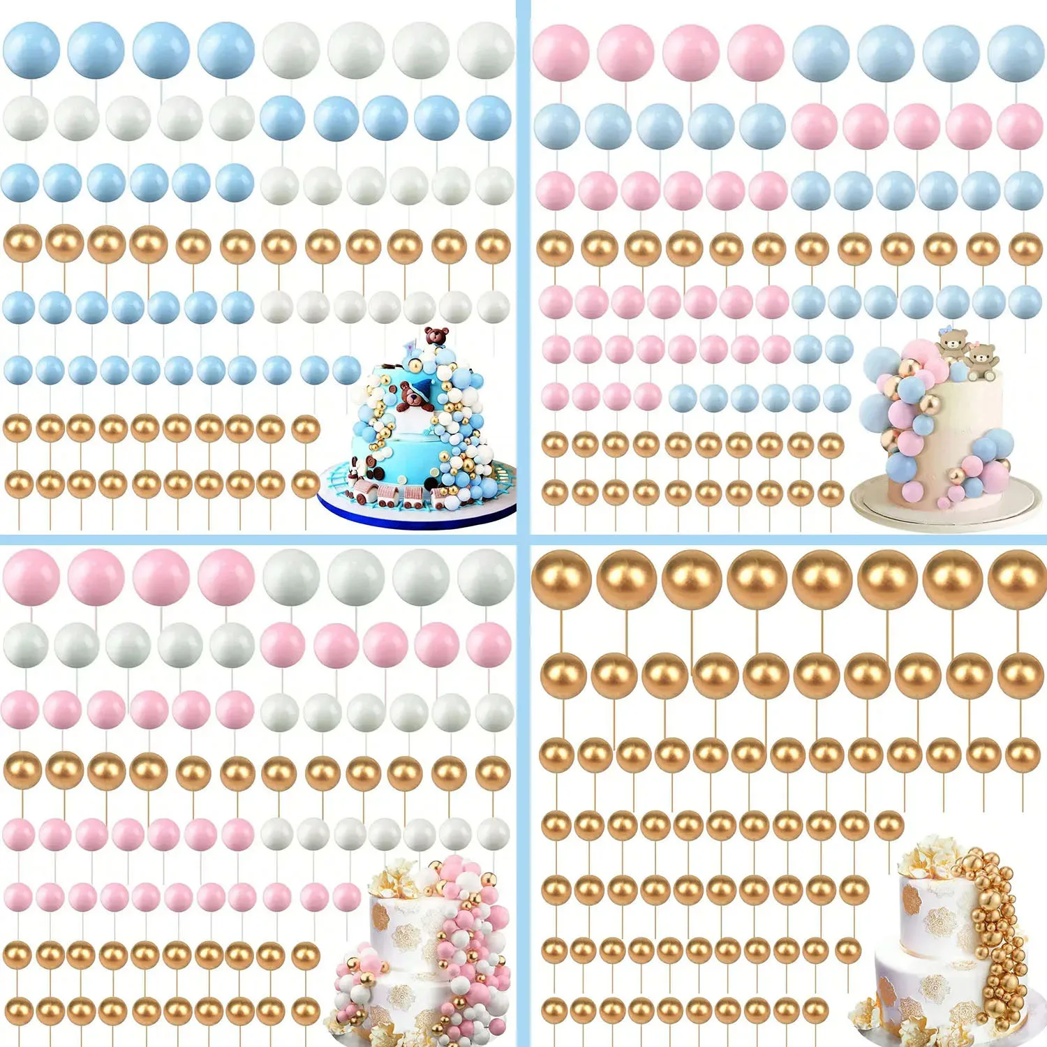 Confetti Balloon Set - 68 шт., шары, украшения для торта,