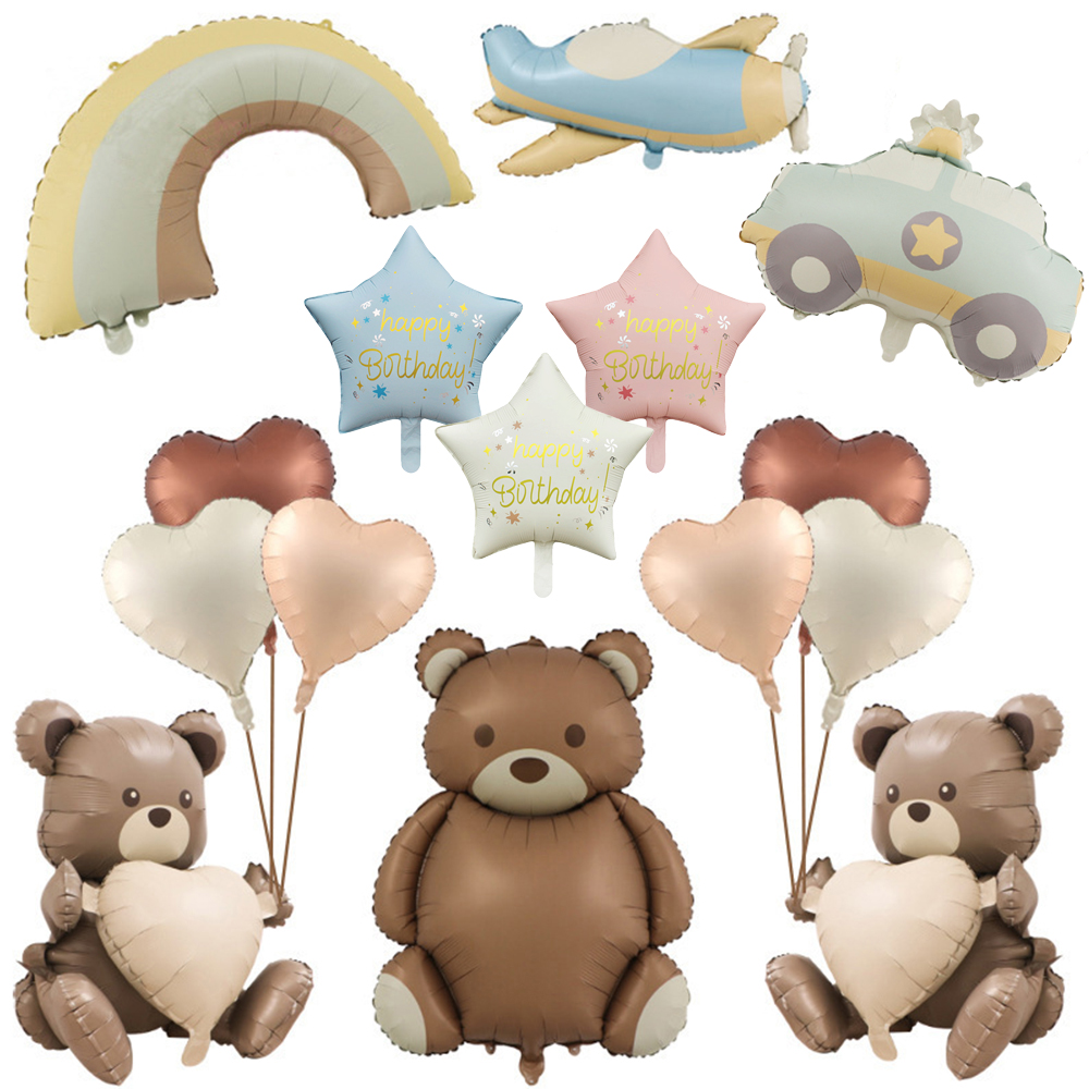 Confetti Balloon Set - Большие матовые фольгированные шары с коричневым