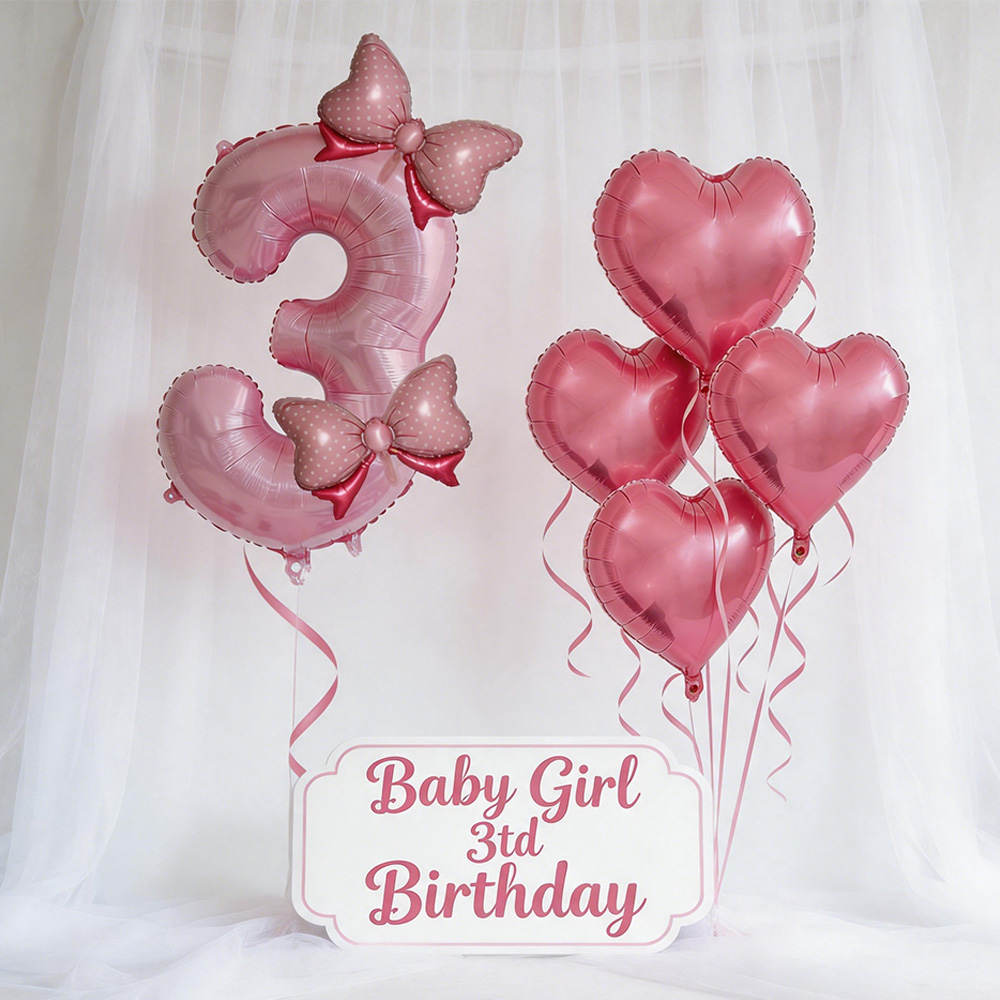 Розовый бантик для вечеринки,  – обзор и цена Confetti Balloon Set