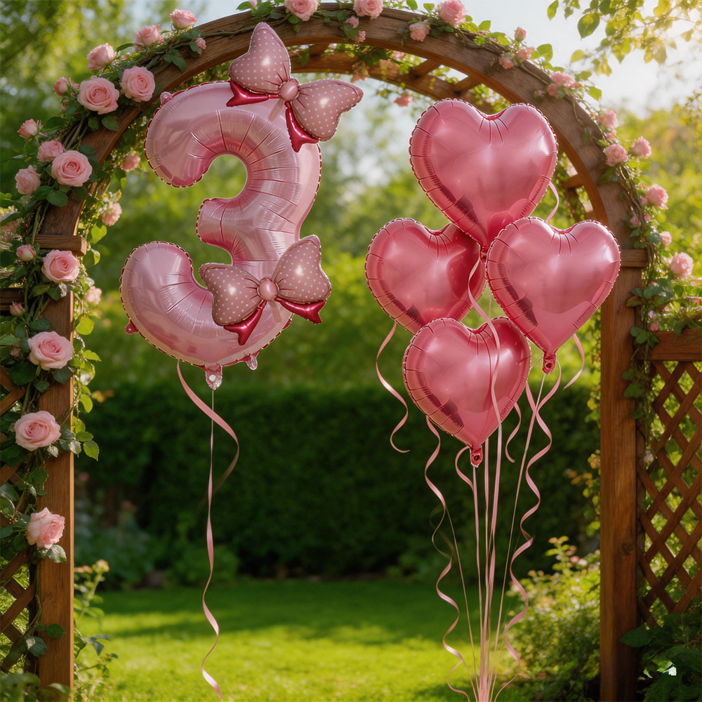 Розовый бантик для вечеринки,  – обзор и цена Confetti Balloon Set