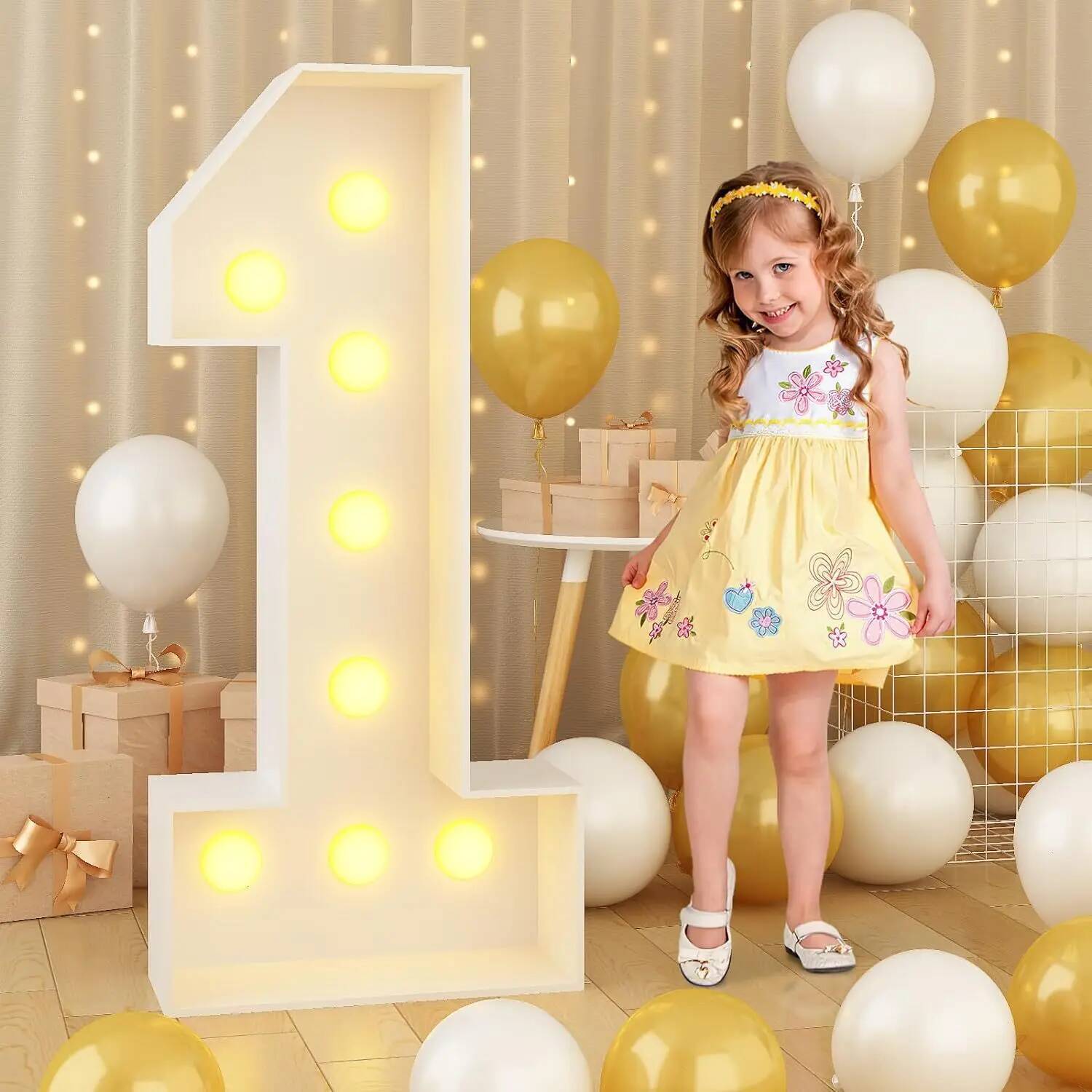 Гигантская светодиодная цифра  – обзор и цена Confetti Balloon Set