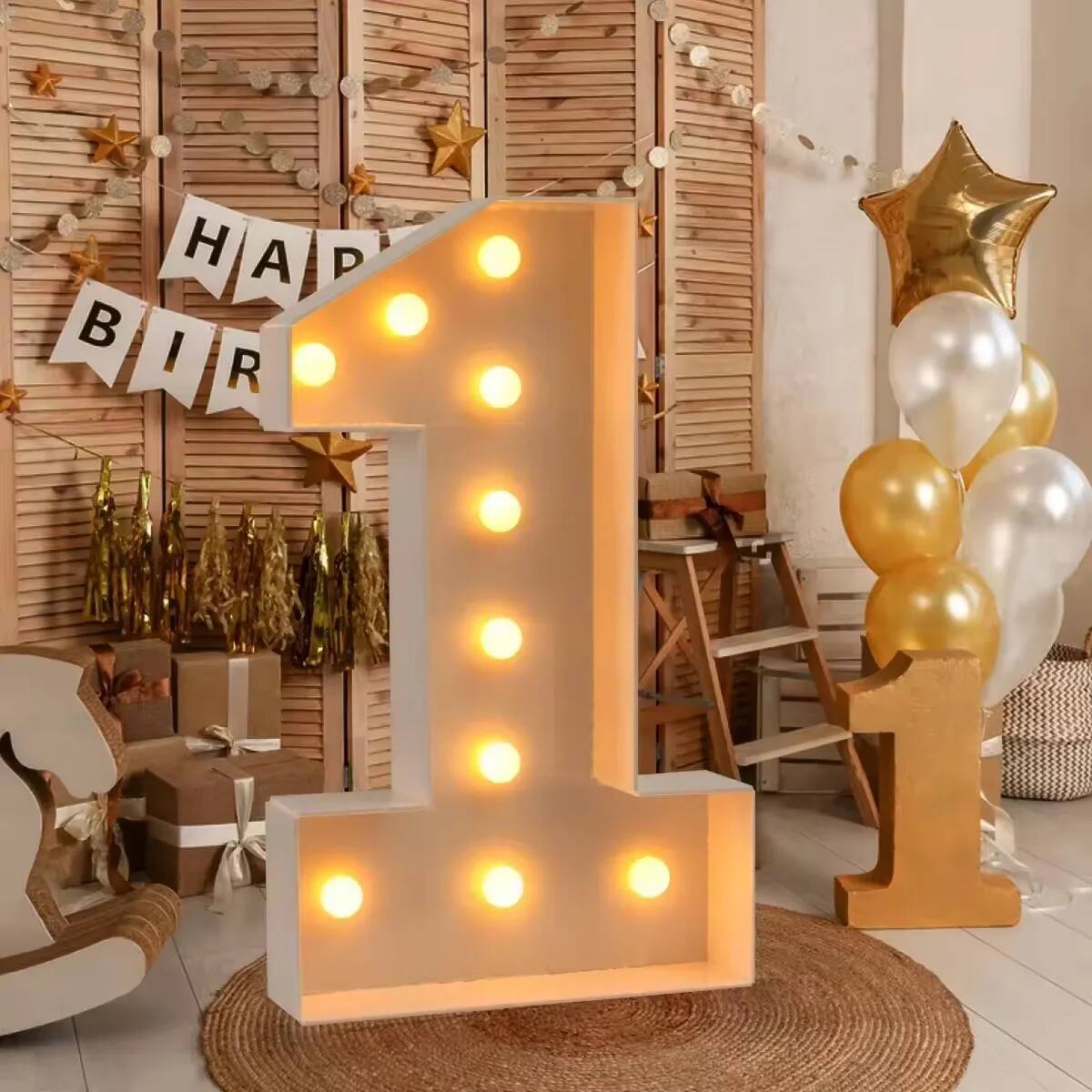 Гигантская светодиодная цифра  – обзор и цена Confetti Balloon Set