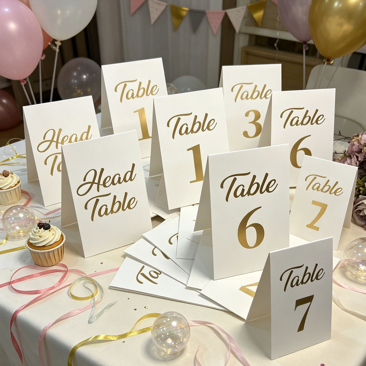 Набор из 10 золотых карточек-н – обзор и цена Table Number Gold