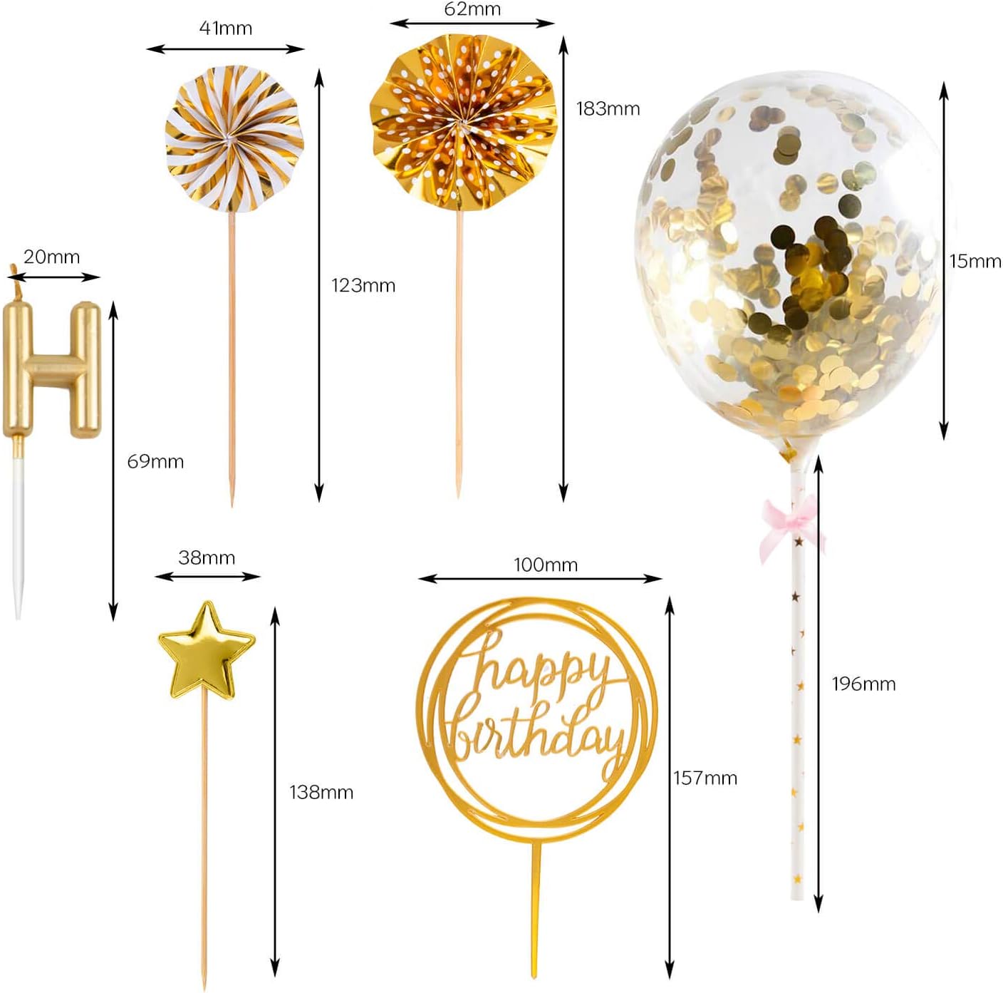 Набор золотых свечей для дня р – обзор и цена Confetti Balloon Set