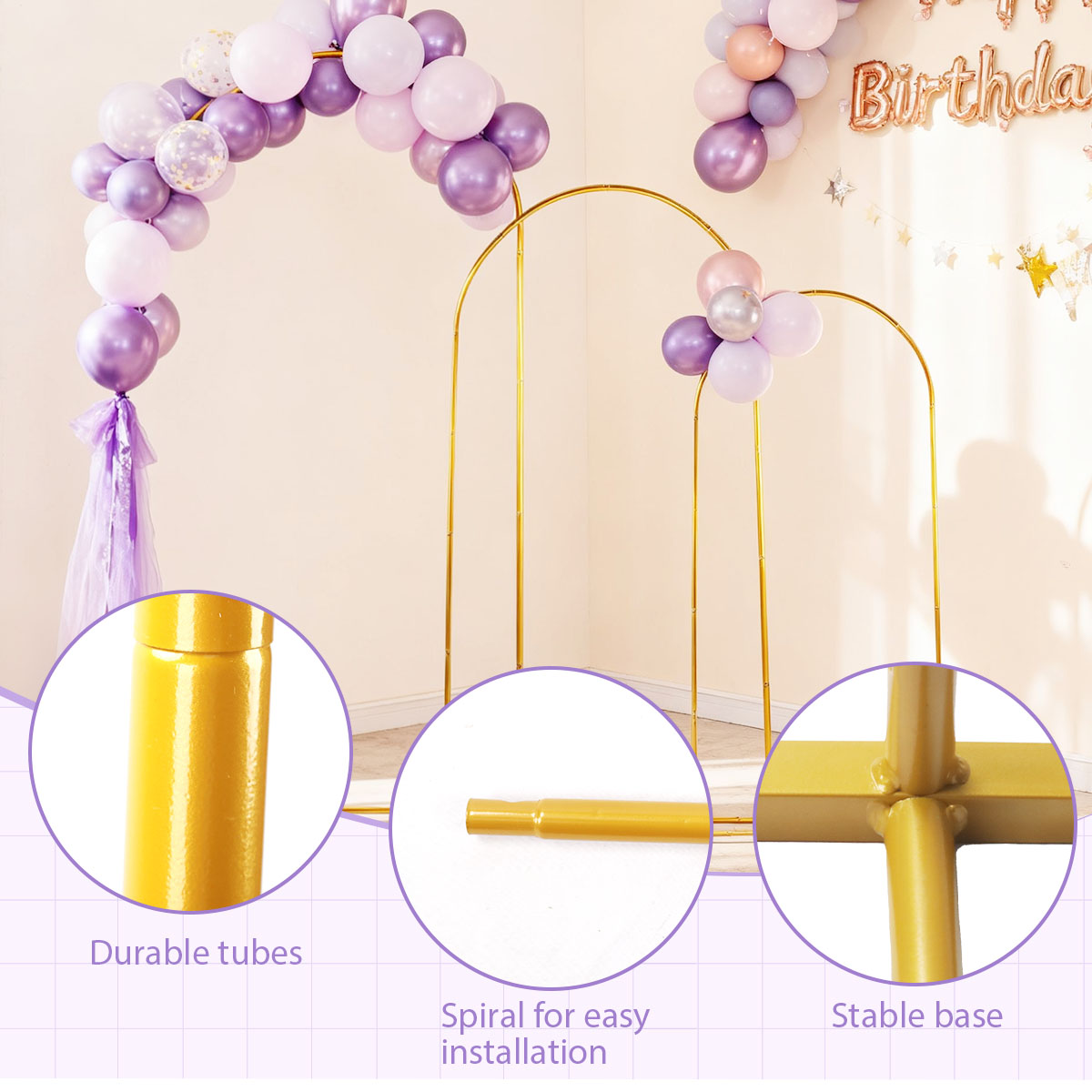 3 упаковки золотых металлическ – обзор и цена Confetti Balloon Set
